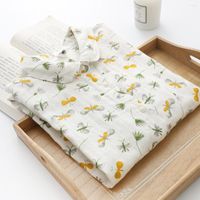 Camicette femminili autunno fresco fresco floreale stampato camicie di cotone in cotone donna busas vintage a maniche lunghe