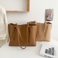 Вечерние сумки повседневная большая цепочка для плеча простые стиль сумки качество кожа кожа, бродяга, женская туристическая сумочка