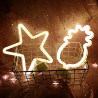 Cordes ins vendant des ornements de lampe lumineuse de nuit néon à l'ananas LED