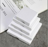 1,5 cm de cajas de cartón blanca delgada Caja de joyas de paquete para Navidad Collar de arete del anillo de San Valentín