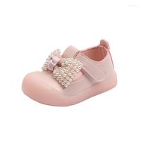 Спортивная обувь 2023 Осенняя детка лука-узлы одинокие дети принцесса с мягкой накрытой малышей.