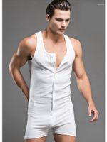 Underpants 2023 Mode Herren sexy ärmellose Fitness Rolms bequeme Baumwolltonting -Overalls Unterwäsche Sommer Siemesed Slips Overalls