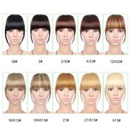 1pc 6 inch Short Front Neat bangs Clip in bang fringe Hair e...