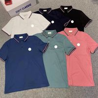 Mens Polos Monclair Design T-shirt Spring Summer Color Sleeves Tees Vacation Short Sleeve Casual Thought Tops Taille Range M L XL 2XL 3XL POLO MON