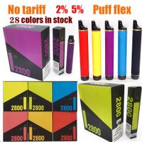 Puff Flex 2800 Hits E Cigarettes 2% 5% Puff 1600 40 20 COLORS BAR STIIK MAX Geek Disposable Vape Elux pas de gousses supplémentaires