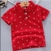 Summer Baby Boys Polo Shirts Short Sleeve Anchor Lapel Cloth...