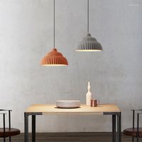 Kolye lambaları Nordic Minimalist Wabi-Sabi Endüstriyel Stil LED Işıklar Parlaklık Chandelier Restoran Bar Ev Dekoru Yatak Odası Başucu Lamba
