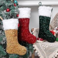 Decoraciones de Navidad bolso de regalo adorable ornamentos de Navidad regalos para niños colgantes de alto brillo de color liviano para festival