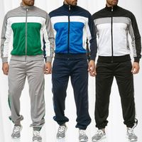 Abbigliamento da jogging Zogaa maschi da 2 pezzi set da pista per patchwork casual fonette colorate e pantaloni della tuta Slimt Streetwear