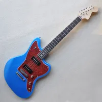 مصنع مخصص المعادن الغيتار الكهربائي الأزرق مع السلحفاة الحمراء Pickguard 2 بيك آب Rosewood Fretboard 22 يمكن تخصيص الحنق
