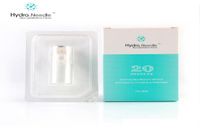 Hydra Needle 20 Pins Aqua Micro Channel Mesotherapy Titanium Gold Needles Fine Touch System Derma Roller Serum Applicator1138117