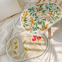 Teppiche Elegant American Floral Oval Badezimmer Türpolster Absorbierende Teppich Nische Kunst Heimfuß