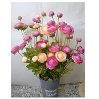 Flores decorativas coronas de flores 1pcs té de seda de flores artificiales rosa loto 95cm 8 cabezas planta falsa accesorios de decoración de la fiesta del jardín del hogar bou