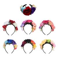 Party Decoration Est Headband Costume Rose Flower Crown Mexi...