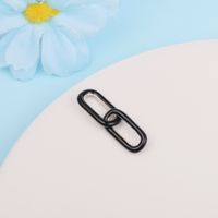 925 Sterling Silver ME Styling Black Double Link Charm Bead ...