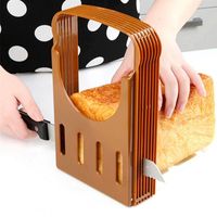 Outils de cuisson pâtisserie portable pain pain pain toast toast sandwich fabricant de découpage machine de coupe pliable et réglable Guide de coupe de rack de pain réglable