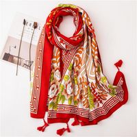 Scarves Ethnic Style Women' s Cotton And Linen Beach Sha...