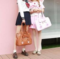 더플 가방 일본 JK 유니폼 가방 귀여운 활 노드 인쇄 달콤한 로리타 핸드백 kawaii 소녀 롤리 코스프레 고딕 어깨 학생