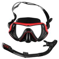 Dalış Maskeleri 1 Set Yetişkin Profesyonel Silikon Şnorkel Maskesi Şnorkel Kompakt Hafif Googles Su Spor Dişli