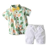 Clothing Sets Toddler Kids Boy Set Bow Shirt White Short Gen...