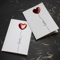 Tebrik Kartları 1 PC Sevgililer Günü Hediyesi Aşk Kart Kartı için Kart Kartı Düğün Davetiyesi Yıldönümü