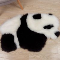Carpets Cute Panda Simulation Fur Carpet Rugs Soft Imitation...