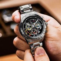 Armbanduhr Männer Luxus Uhr Haiqin Top Marke Edelstahl Automatisch Männer Armbanduhr hohl mechanische wasserdichte Uhren Relojbres Relojbres