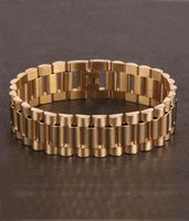 Brazalete de oro de lujo pulsera de acero inoxidable hombres joyas de joyas de brazaletes regalo para ￩l4076002