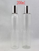 200ml x 30 Boş net kozmetik doldurulabilir şişeler Şeffaf Losyon Şişesi Gümüş Lidperfume Plastik Konteyner2336504