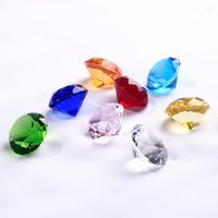Figurines décoratives 30/40 mm dimètre Crystal Diamond Rainbow Glass Perles Feng Shui Sphère Crystals Craft Gift Mariage Home Vase Decor
