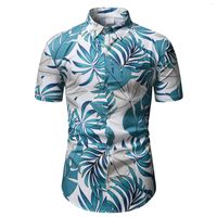 Camisas casuais masculinas harajuku verão masculina moda étnica de manga curta impressão de camiseta havaiana camiseta de camiseta de camiseta de blusa macho