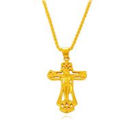 Men 24k Gold Pingled Pingente Colar Colar Colar Chain Chain para 2014 Jewelry4298763