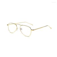 Gafas de sol marcos de lente de oro lente de oro marco mujeres ojo retro para hombres anteojos coreanos Oculos 1701WD
