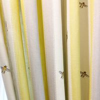 Perde sarı şerit işlemeli arı karartma çocuklar için erkekler prenses kreş gradyanı moda ev dekor perdeleri js217c