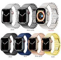 Akıllı Kayışlar Paslanmaz Çelik Titanyum Renkli Kelebek Strap Starlight Band, Apple Watch için 8 Ultra 49mm İzleme Bandı Iwatch Serie8834284