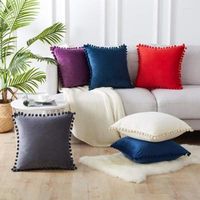 Pillow Soft Velvet Pillowcases Solid Cover Square Decorative...