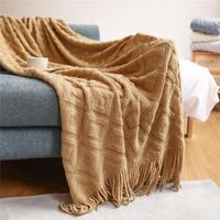 Одеяла диван одеяло вязаная офисная нор