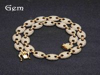 Hip hop men039s coffee bean drill pig nose necklace fashion ...