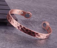 Copper Magnetic Bracelet Men 10mm Adjustable Benefits Health...