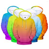 Hoodies para hombres Rainbow 3d Hoody Men/Women Harajuku Tendema de ropa para sudaderas de personalización