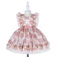 Девушка платья девочки Hetiso Lolita Mabon Girls Платье вышивка принцесса дети 1-й день рождения одежда рожденных платья 3-10 лет