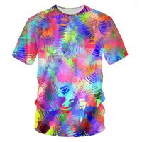 Camisetas masculinas verano 3d arcobaleno camiseta unisex manga corta girocollo casual