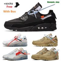 Running Shoes Sports Sports Sneakers Chaussures ao ar livre Black White Fashion 90 Desert Ore Men Men, 36-45