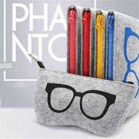 Aufbewahrungstaschen farbenfrohe Sonnenbrillen Gehäuse Organizer Tasche für Frauen Gläsern Box Filz Brille CasessStorage