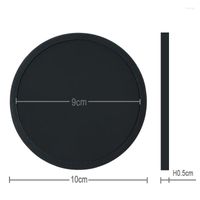 Table Mats Silicone Black Drink Coasters Set Of 8 Non- slip R...