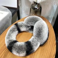 Berets MPPM Natural Rex Fur Earmuffs Winter Accessories For ...