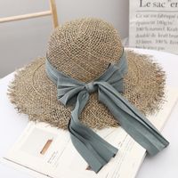 Wide Brim Hats 2023 Summer Hat Women Hollow Out Straw With R...