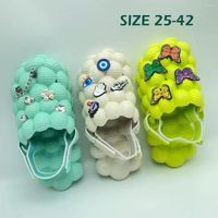 Slippers Women Bubble Slides Funny Massage Ball With Charms ...