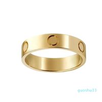 Titanio Steel Silver Love Ring Men and Women Rose Gold Jewelry for Lovers Couple Rings Dimensione regalo 5-11 Larghezza 4-6 mm