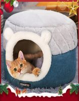 Hoopet Cat Bed House Soft Plux Kennel Cunppy Cushion Small Chiens Chats nidi